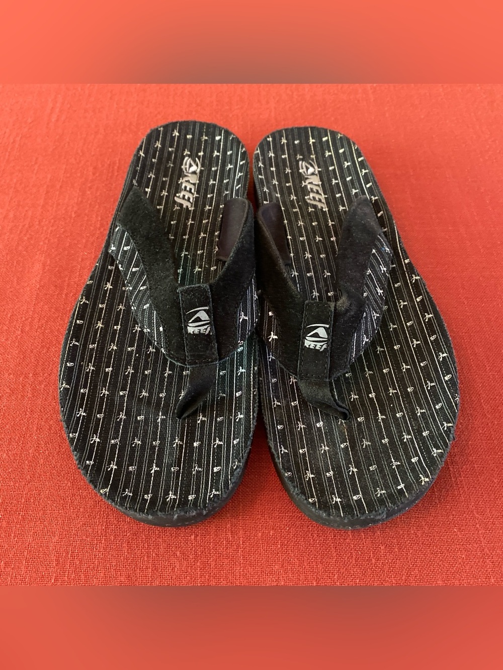 REEF Flip Flops Thong Sandals Black Men’s Size US 12